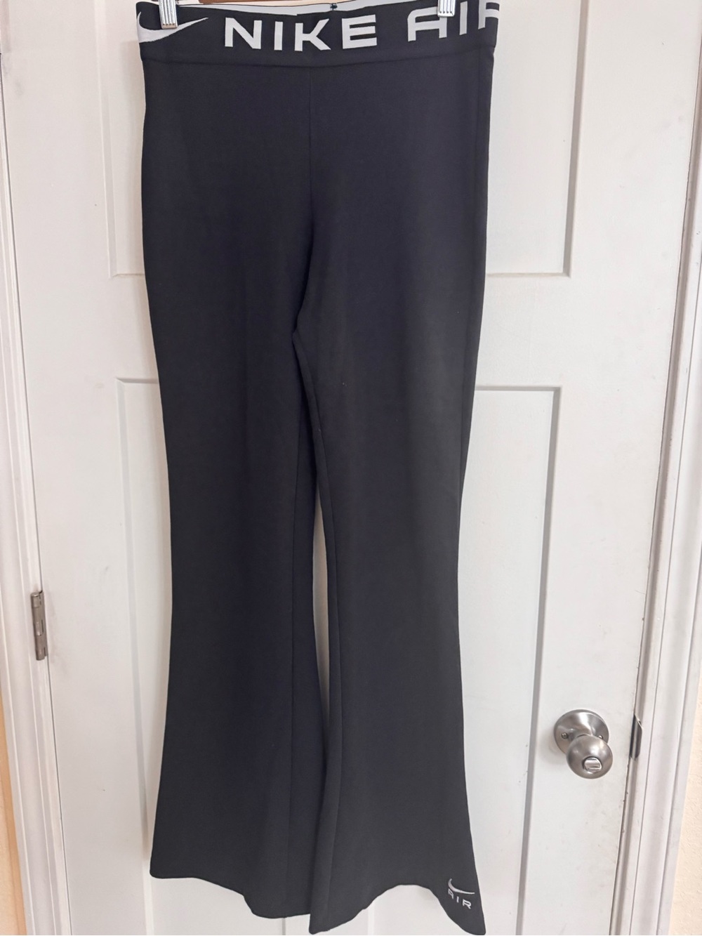 Nike Black Wide-Leg Active Pants with Logo Waistband
